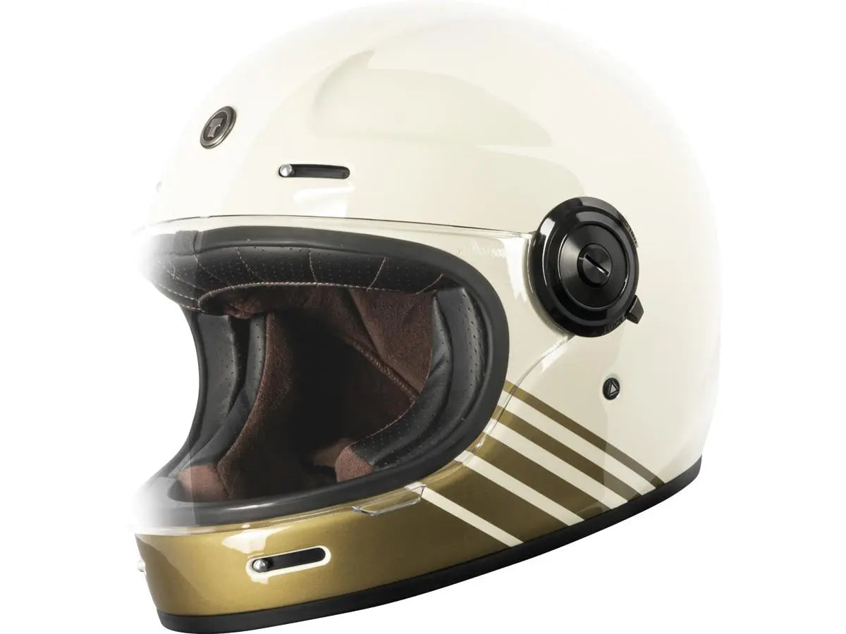 Torc T-1 Retro Cream / Gloss White FREE UK Delivery, FREE 365 Day Returns | Moto Central