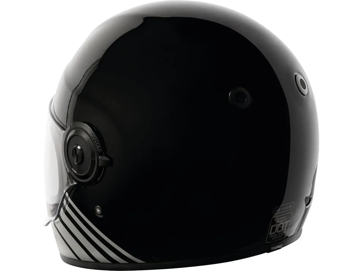 Torc T-1 Retro Breaker Gloss Black FREE UK Delivery, FREE 365 Day Returns | Moto Central