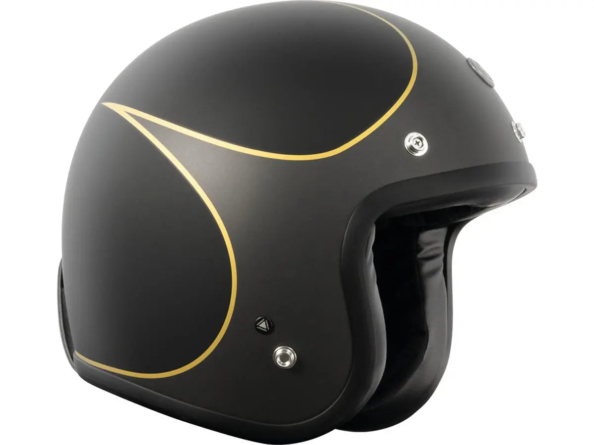 Torc T-50 ECE Retro Jet Hardy Matt Black FREE UK Delivery, FREE 365 Day Returns | Moto Central