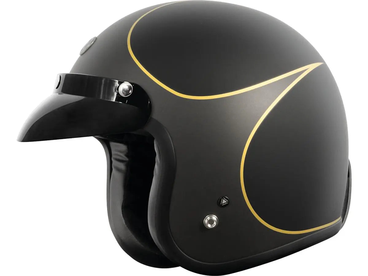 Torc T-50 ECE Retro Jet Hardy Matt Black FREE UK Delivery, FREE 365 Day Returns | Moto Central