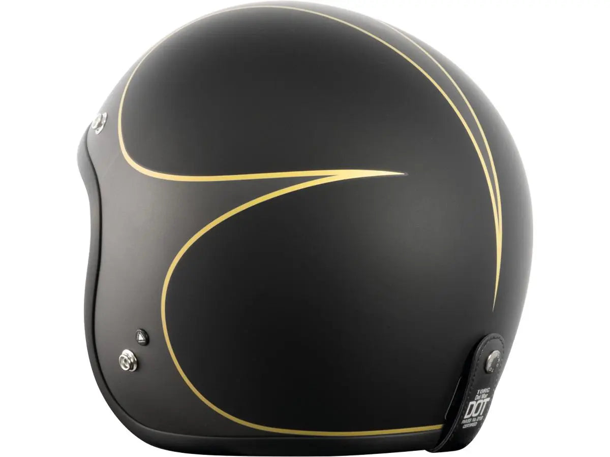 Torc T-50 ECE Retro Jet Hardy Matt Black FREE UK Delivery, FREE 365 Day Returns | Moto Central