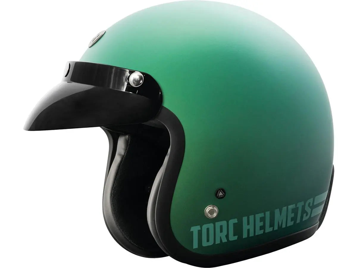 Torc T-50 ECE Retro Jet Teal FREE UK Delivery, FREE 365 Day Returns | Moto Central