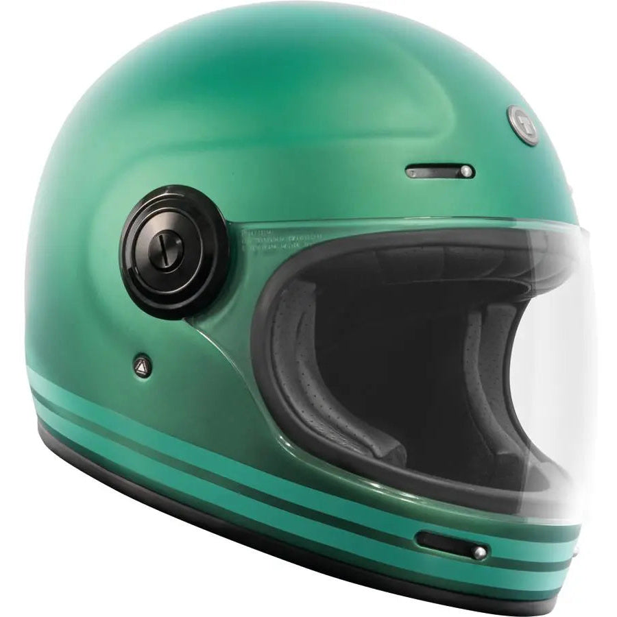Torc T-1 Retro Cali Teal motorcycle helmet - right-side view