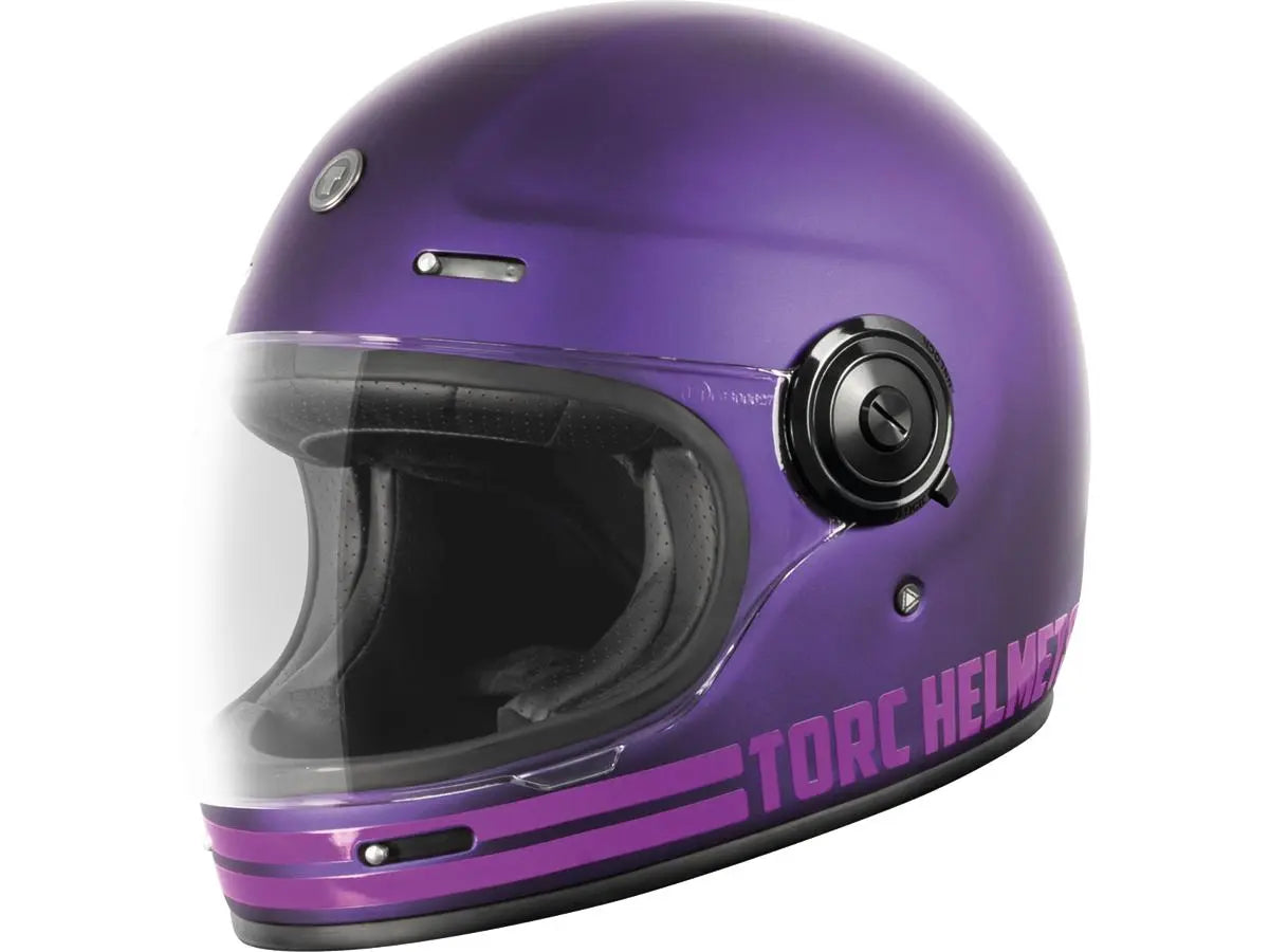 Torc T-1 Retro Cali Purple FREE UK Delivery, FREE 365 Day Returns | Moto Central