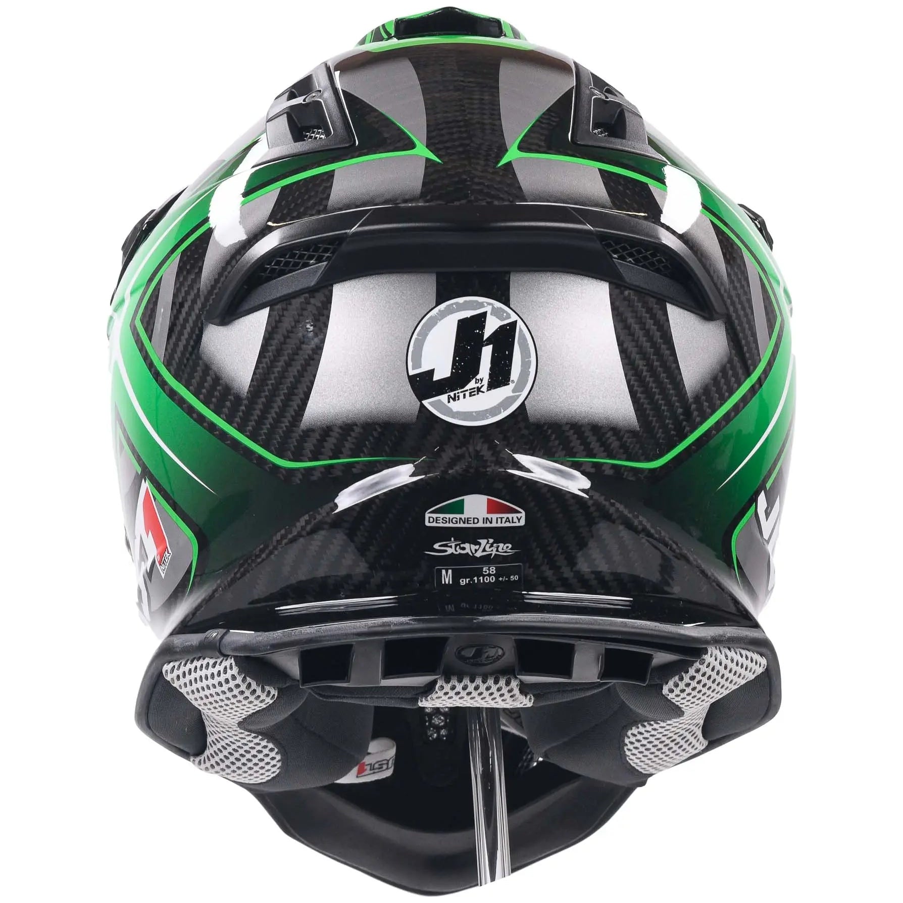 Just1 J12 Carbon MX Helmet Mister X Carbon Green - FREE UK Shipping, FREE 365 Day Returns | Moto Central