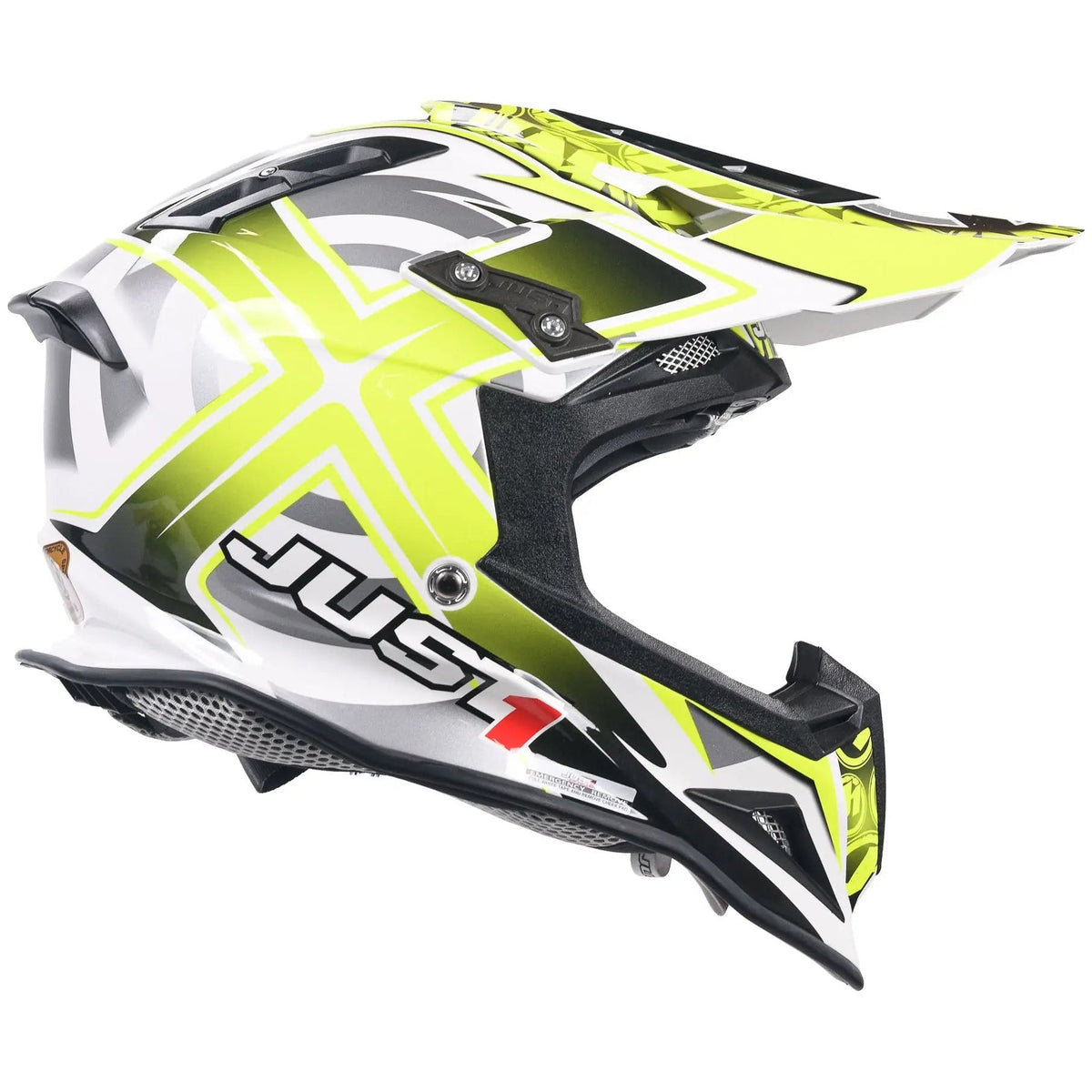 Just1 J12 Carbon MX Helmet Mister X Yellow - FREE UK Shipping, FREE 365 Day Returns | Moto Central
