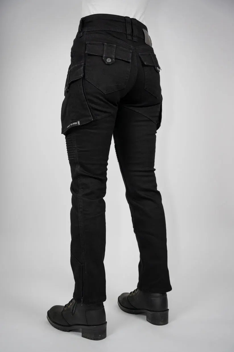 Bull-it Coyote Ladies Easy Fit Denim Jeans Black  - FREE UK Shipping, FREE 365 Day Returns | Moto Central