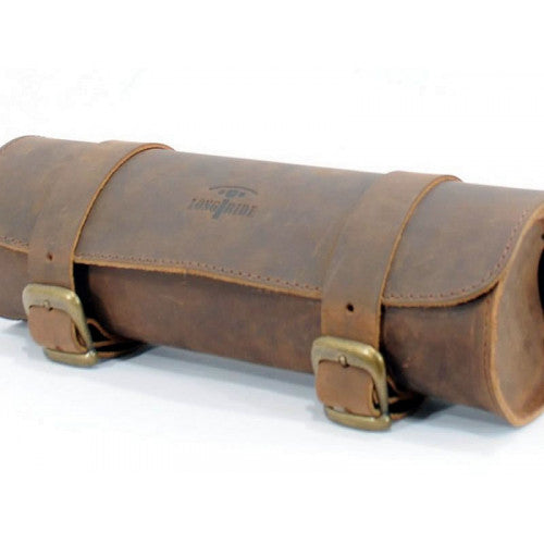 Longride Leather Tool Roll Bag Brown - 4 Liters