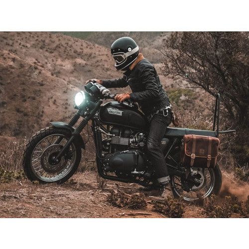 Longride Waxed Canvas Multifit Saddlebag Black - 12.5 Liters