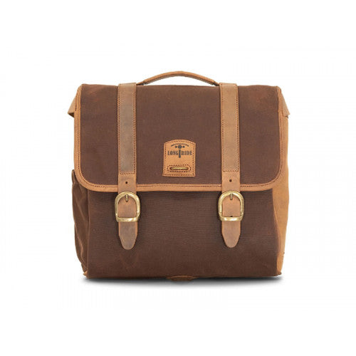 Longride Waxed Canvas Multifit Saddlebag Brown - 12.5 Liters