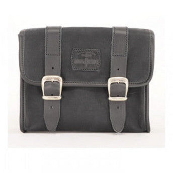 Longride Waxed Canvas Multifit Saddlebag Black - 4 Liters - primary product view