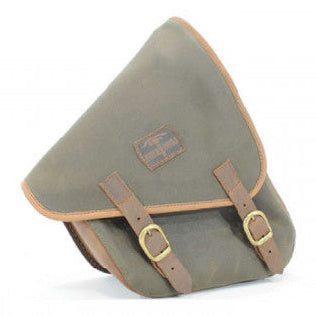 Longride Waxed Canvas Swing Arm Left Bag Khaki - 7.6 Liters - alternate product view