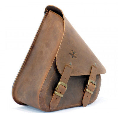 Longride Waxed Canvas Swing Arm Right Bag Brown CUS275R - 7.6 Liters - product view