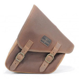 Longride Waxed Canvas Swing Arm Right Bag Brown CUS275WBRO - 7.6 Liters - primary product view