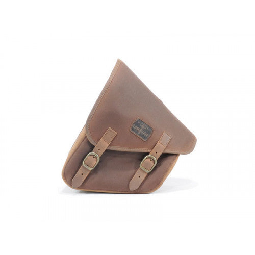 Longride Waxed Canvas Swing Arm Right Bag Brown CUS275WBRO - 7.6 Liters