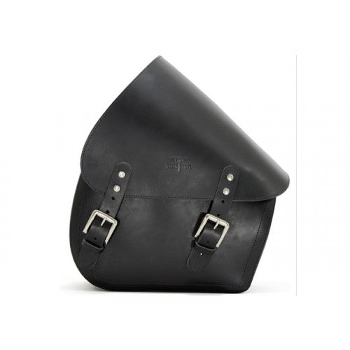 Longride Leather Swing Arm Bag Black - 11.6 Liters