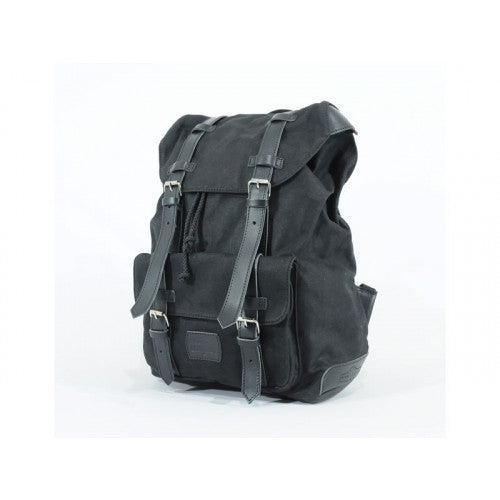 Longride Waxed Canvas Backpack Black - 13 Liters FREE UK Delivery