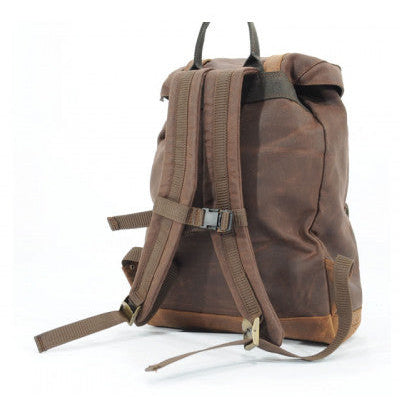 Longride Waxed Canvas Backpack Brown - 13 Liters - backpack side profile