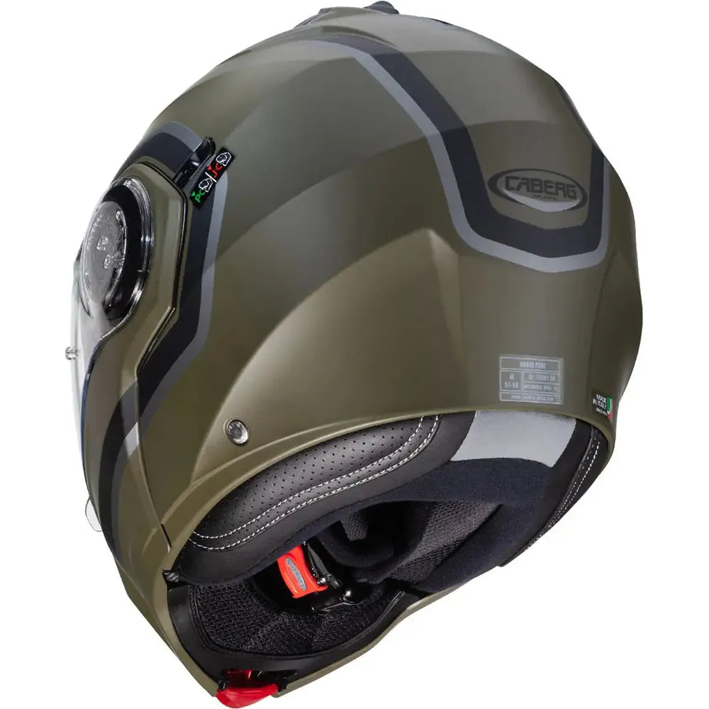 caberg droid flip-up helmet Caberg Droid Pure Flip-Up Helmet Matt Green/Black/Anthracite FREE P&P