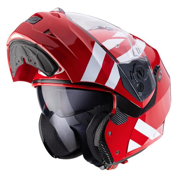 caberg duke ii flip up helmet Caberg Duke 2 Super Legend Flip-Up Helmet Red/White FREE UK Delivery