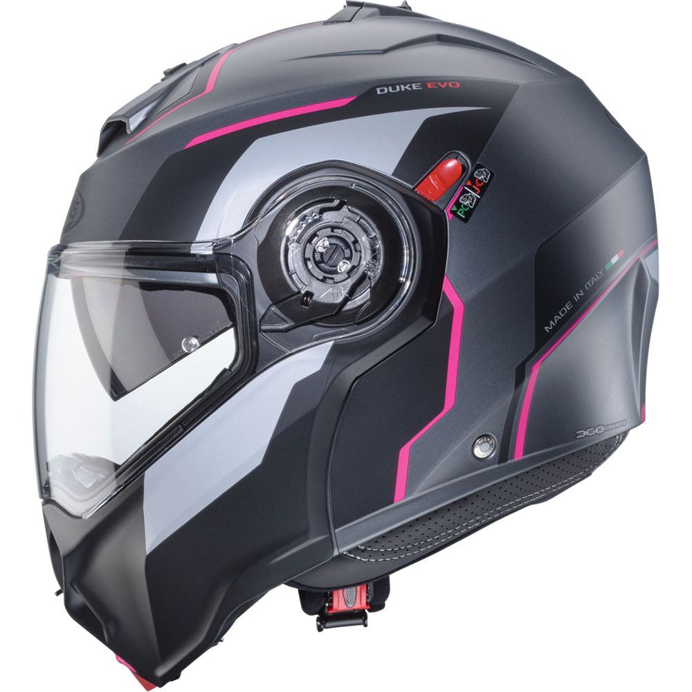 Caberg Duke Evo Move Matt Gun Metal / Black / Fuchsia