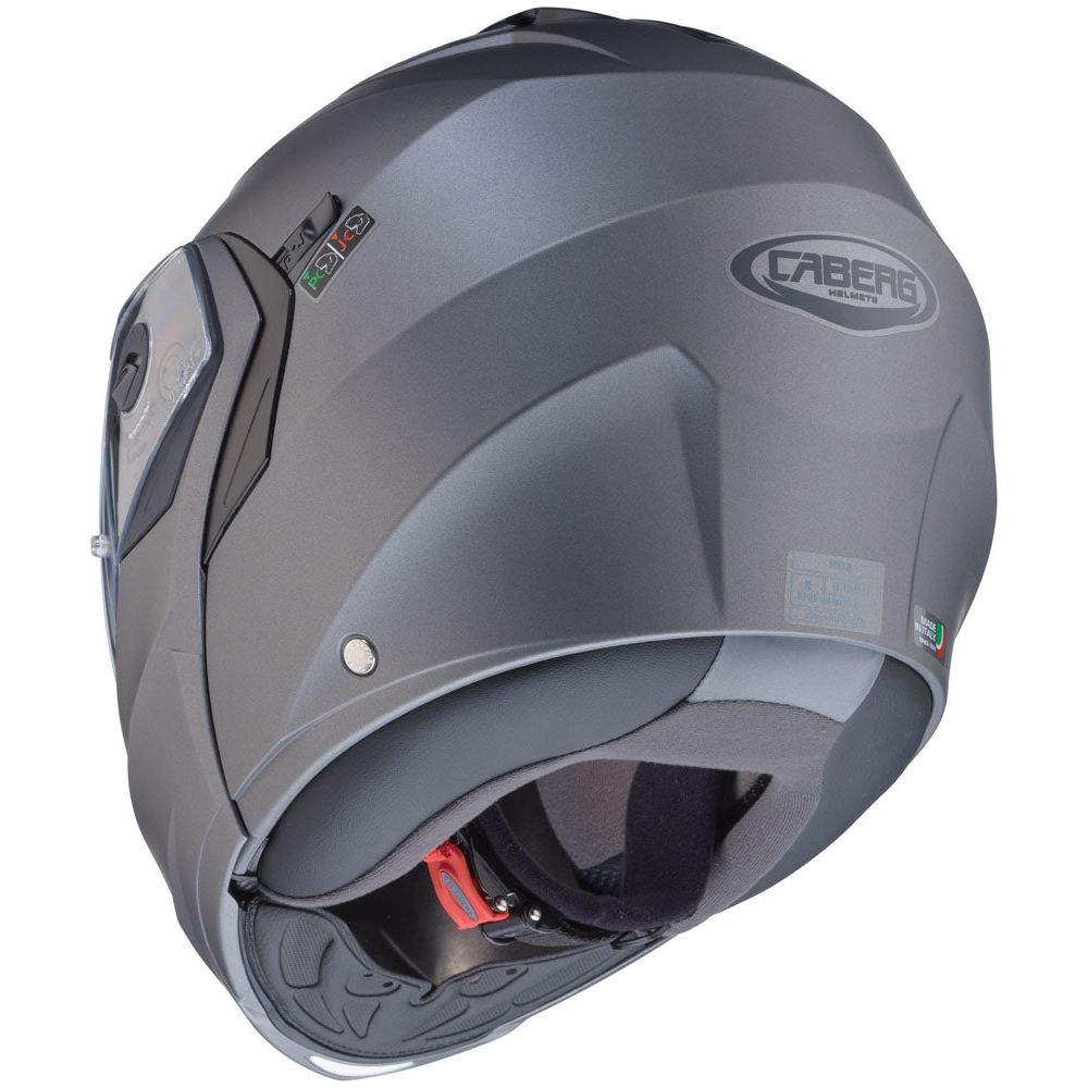 caberg duke helmet plain Caberg Duke X Plain Flip-Up Helmet Matt Gun Metal FREE UK Delivery