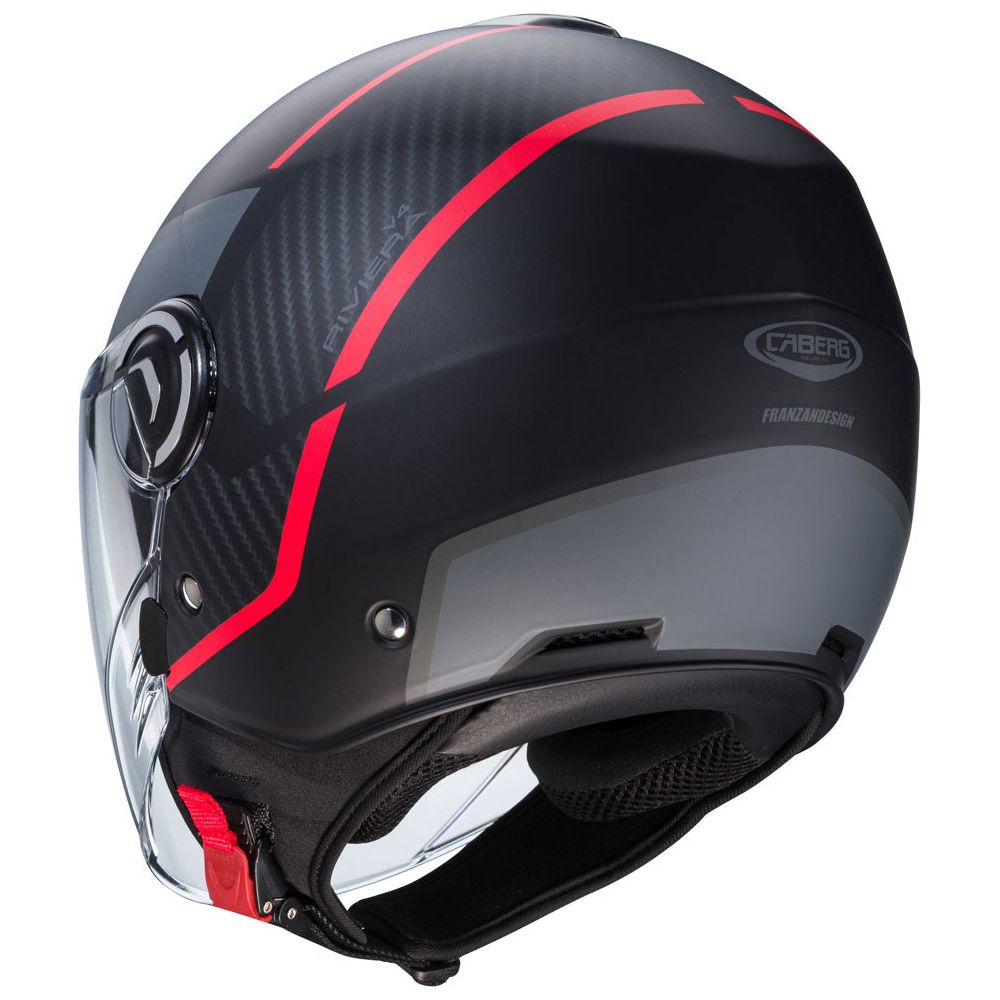 Caberg Riviera V4X Geo Matt Black / Red / Anthracite