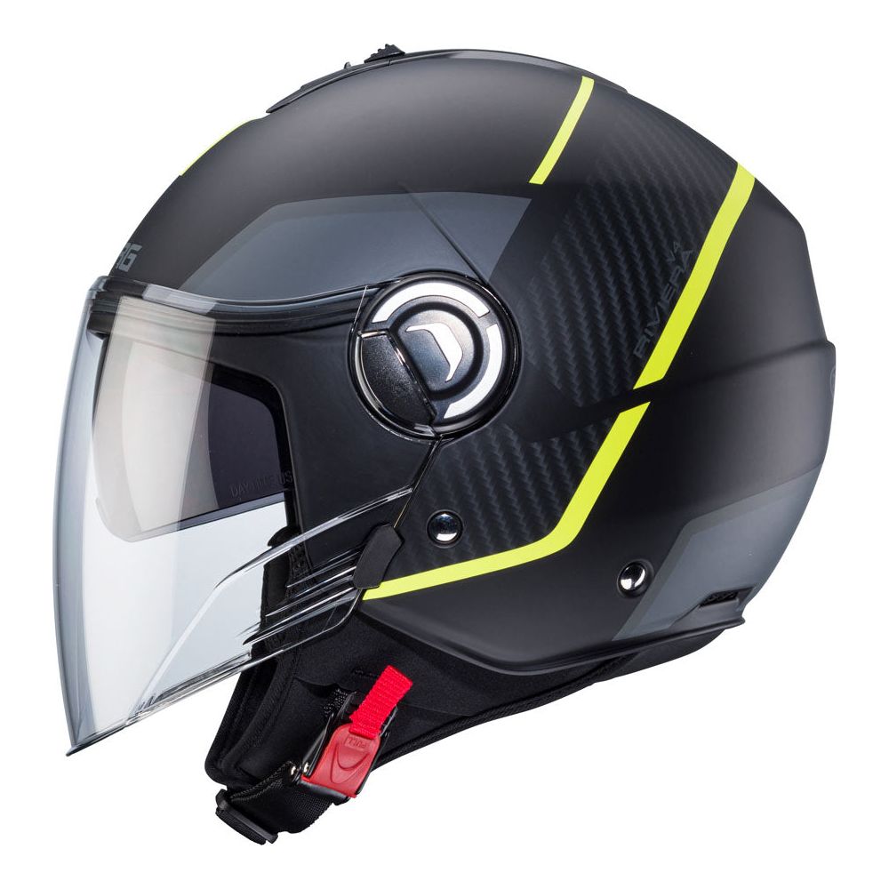 Caberg Riviera V4X Geo Matt Black / Yellow / Anthracite