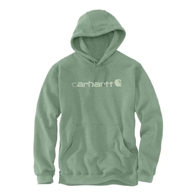 Carhartt Signature Logo Sweatshirt Loden Frost Heather FREE UK Delivery, FREE 365 Day Returns | Moto Direct