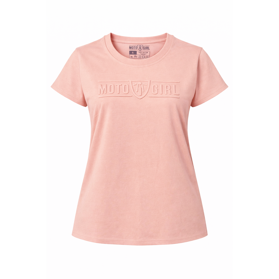 MotoGirl 3D Ladies T-Shirt Pastel Pink FREE UK Delivery, FREE 365 Day Returns | Moto Central