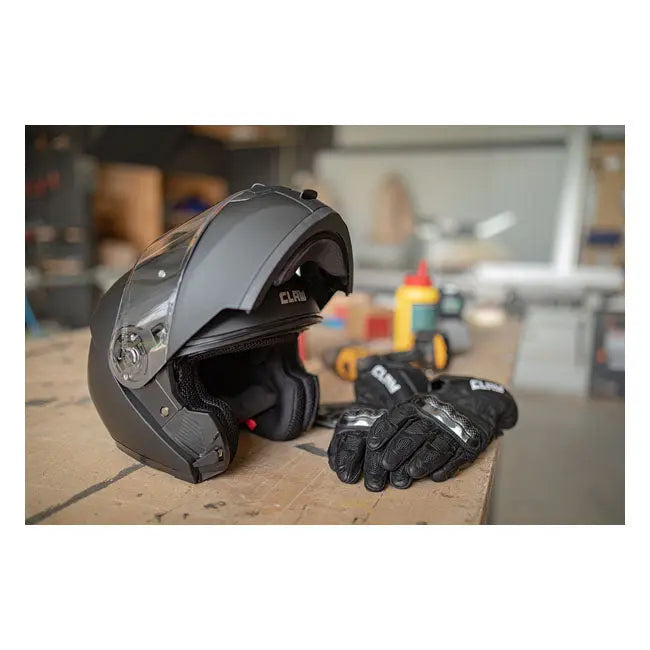 Claw Travel Flip-Up Helmet Matt Black  - FREE UK Shipping, FREE 365 Day Returns | Moto Central