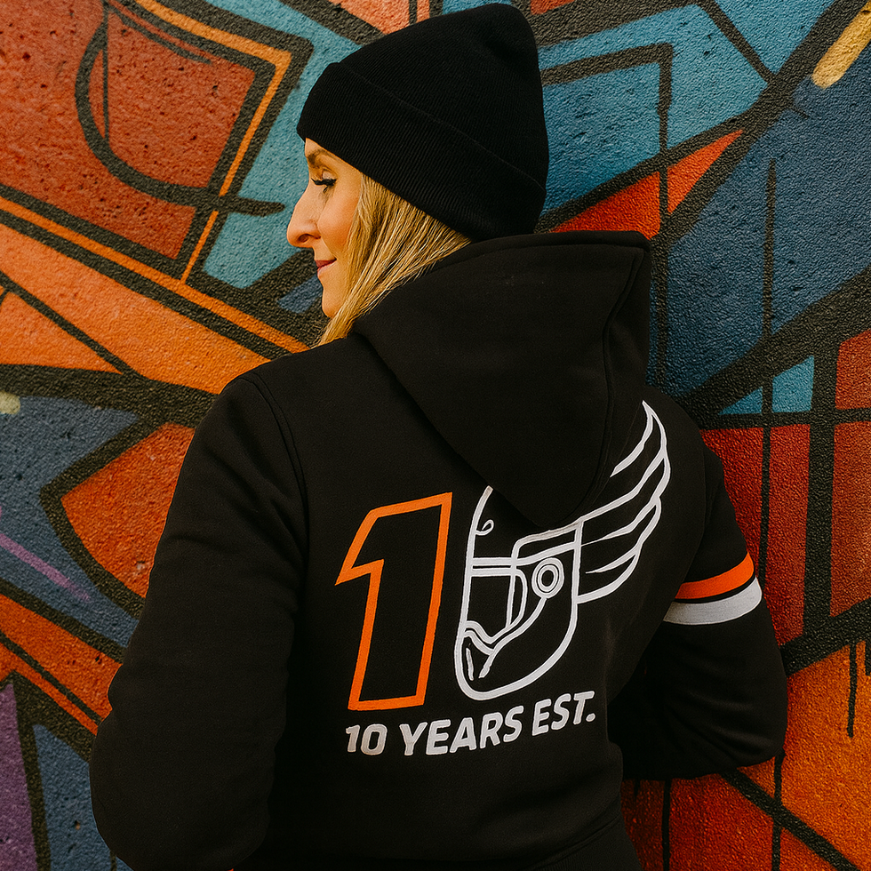 MotoGirl M10 Full Zip Limited Edition Ladies Cropped Hoodie Black FREE UK Delivery, FREE 365 Day Returns | Moto Central