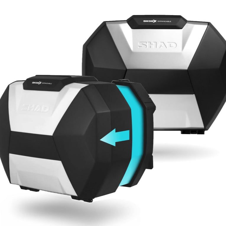 SHAD SH38X Expandable Panniers Aluminium  - FREE UK Shipping, FREE 365 Day Returns | Moto Central