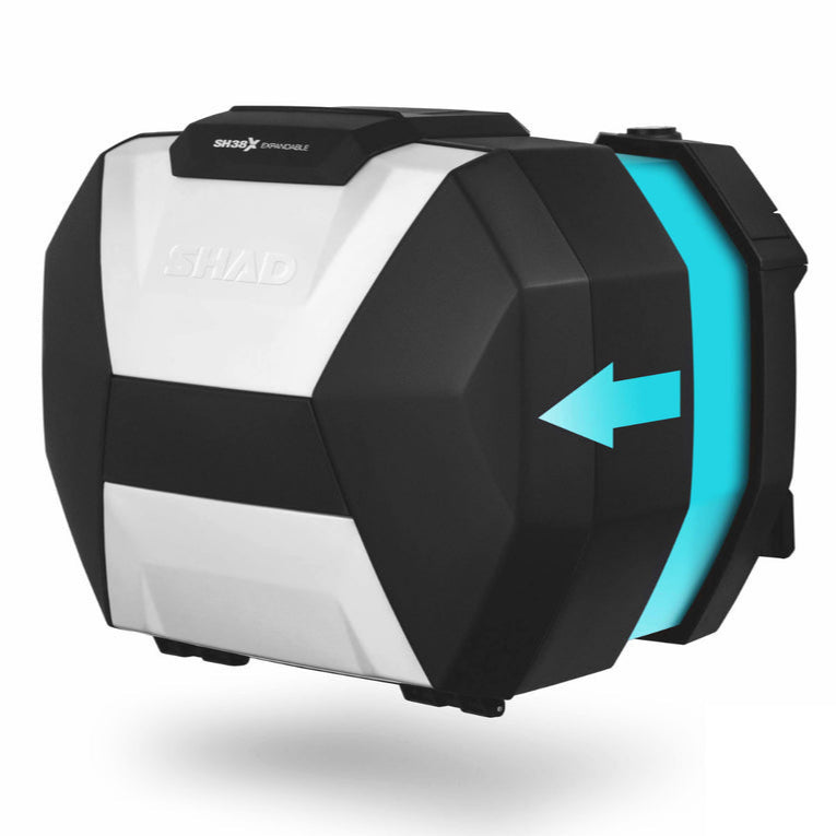 SHAD SH38X Expandable Panniers Aluminium  - FREE UK Shipping, FREE 365 Day Returns | Moto Central