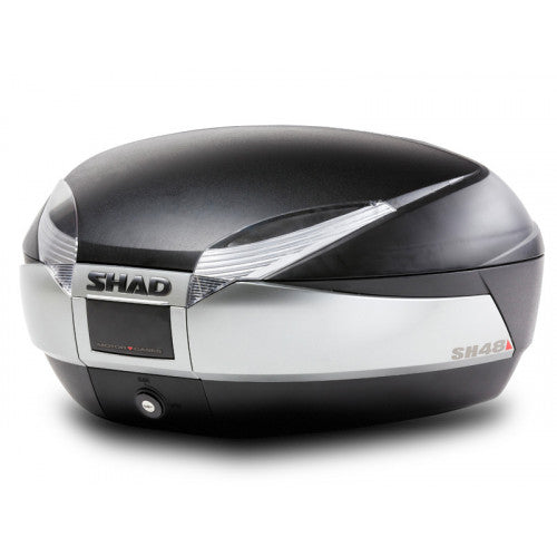 SHAD SH48 Top Box Black / Titanium - FREE UK Shipping, FREE 365 Day Returns | Moto Central