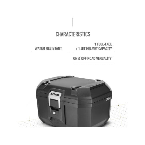 SHAD TR46 Top Box - FREE UK Shipping, FREE 365 Day Returns | Moto Central
