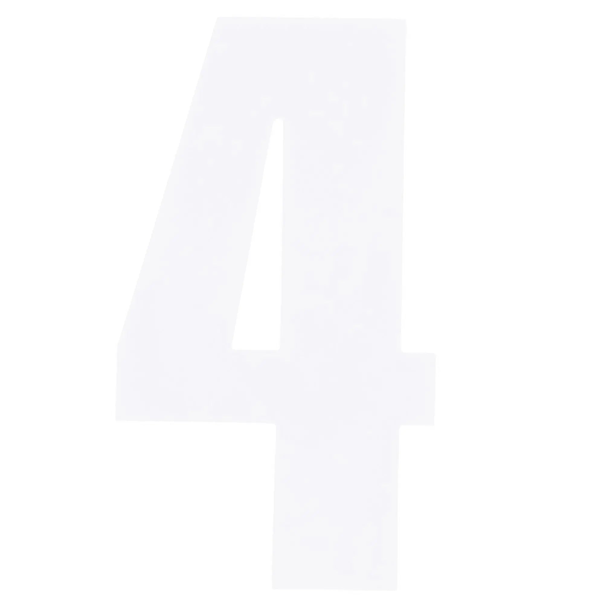 Bike It Race Numbers #4 Decal White - FREE UK Shipping, FREE 365 Day Returns | Moto Central