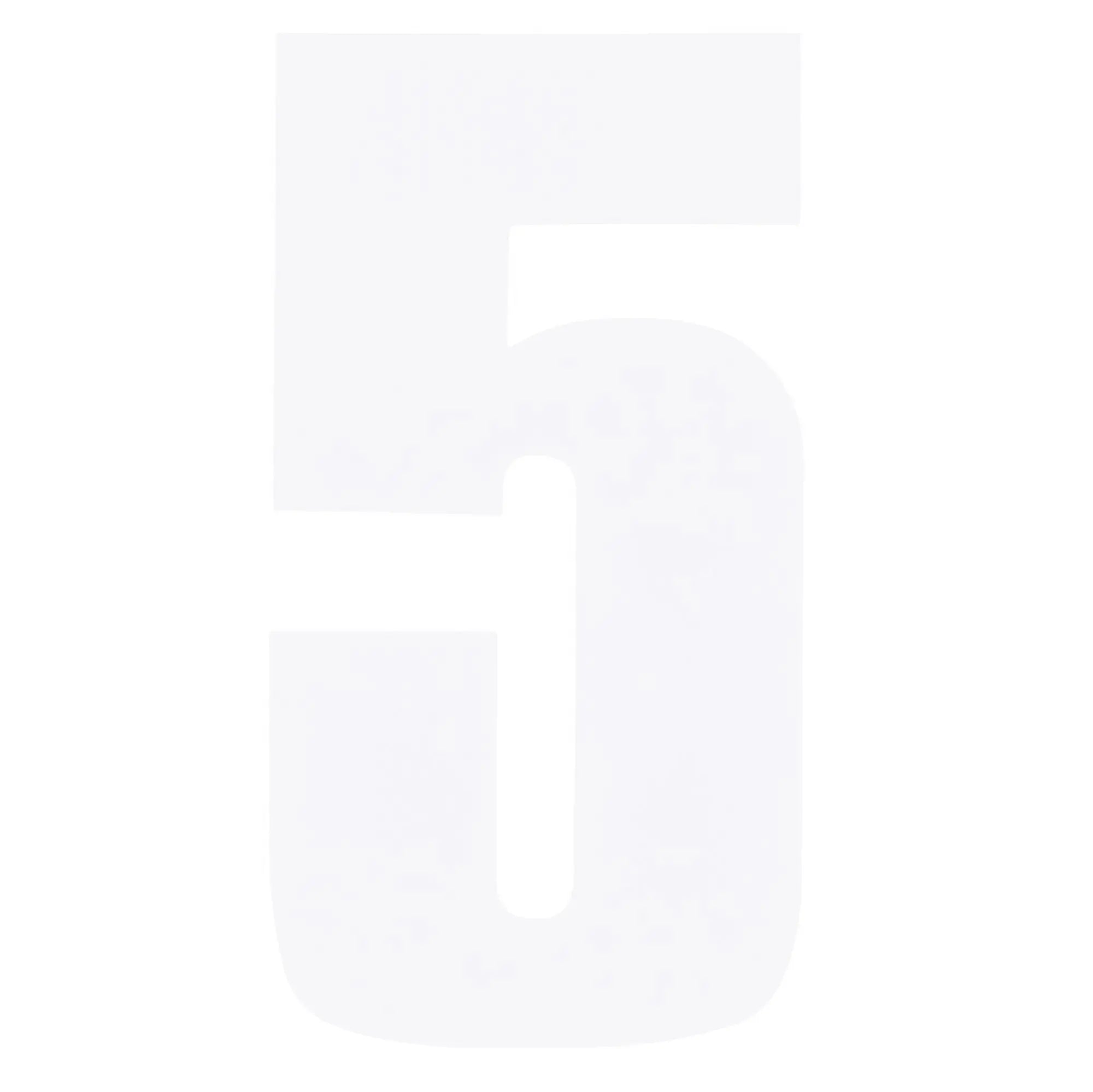 Bike It Race Numbers #5 Decal White - FREE UK Shipping, FREE 365 Day Returns | Moto Central