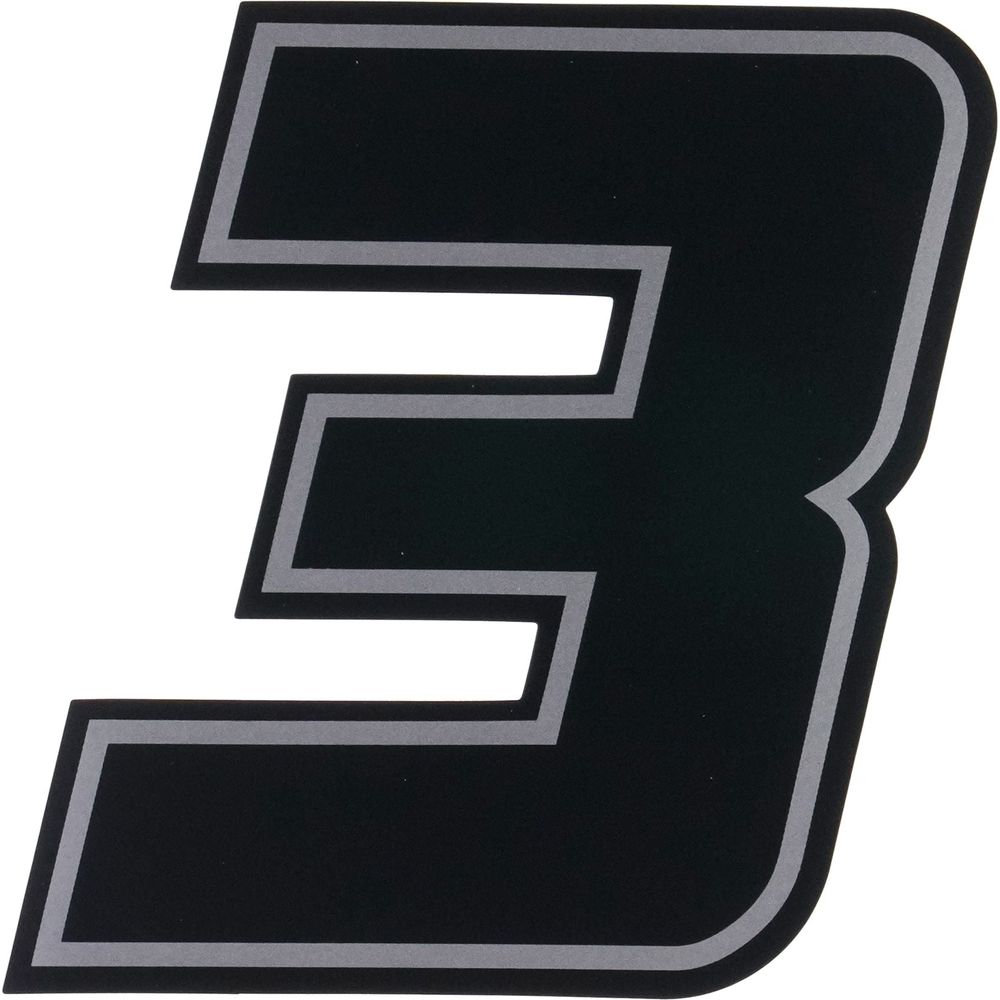 Bike It Deluxe Race Numbers #3 Decal Black FREE Delivery, FREE Returns