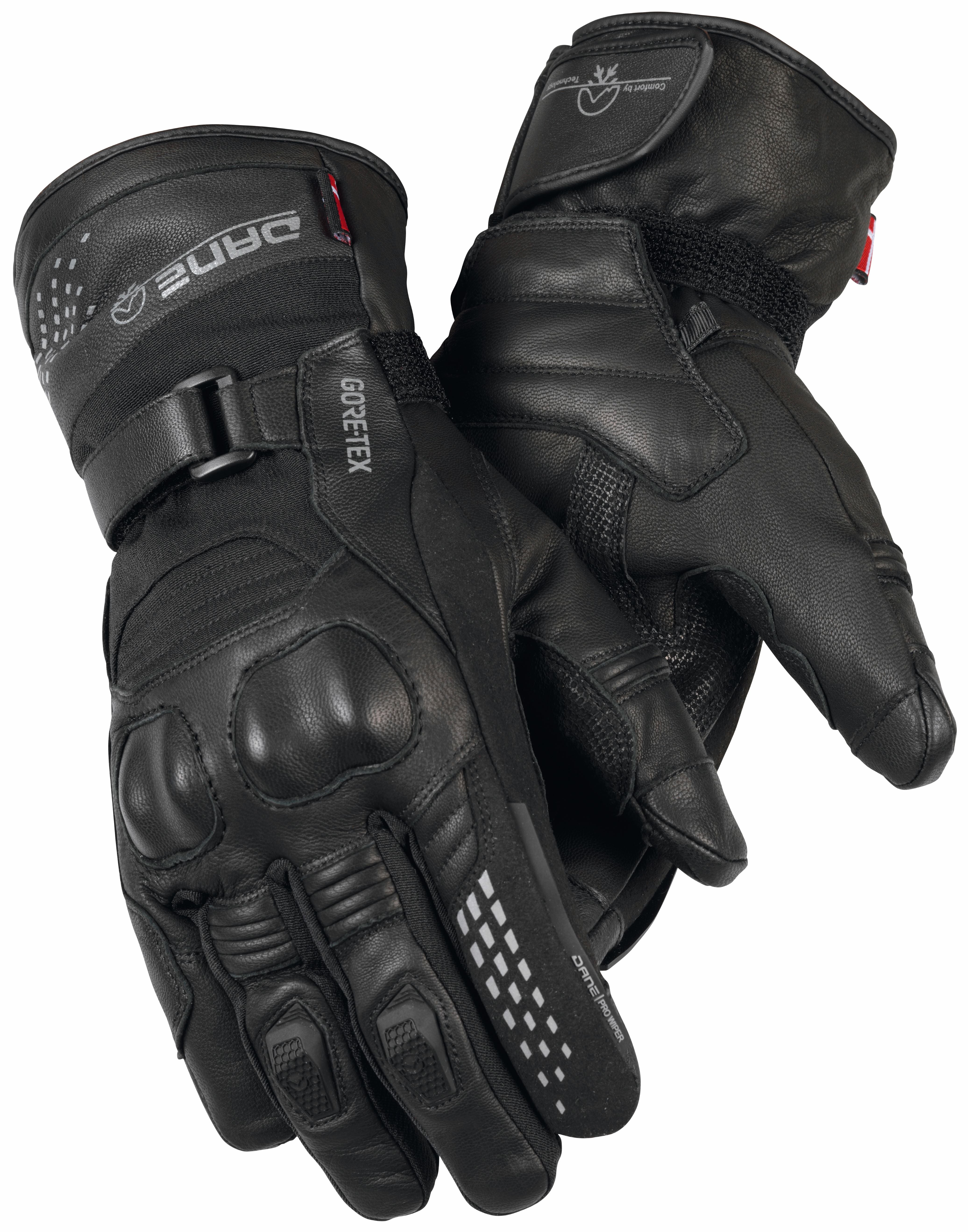 Dane Dragor Vinter Leather Gloves Black - FREE UK Shipping, FREE 365 Day Returns | Moto Central