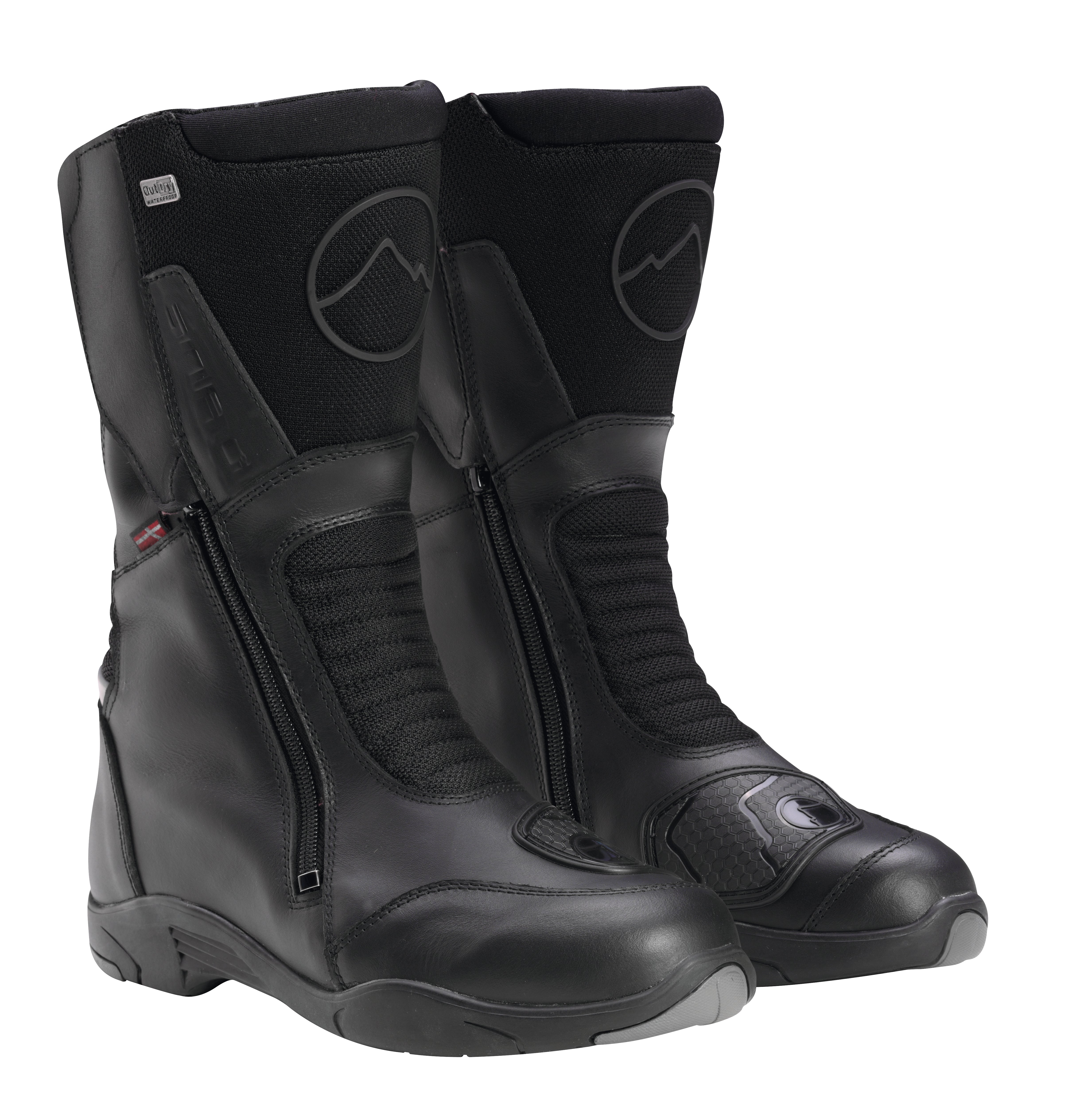 Dane Esby Waterproof Leather Boots Black - FREE UK Shipping, FREE 365 Day Returns | Moto Central