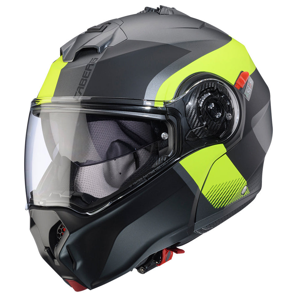 Caberg Duke Evo Indy Matt Gun Metal / Fluo Yellow / Black - primary product view