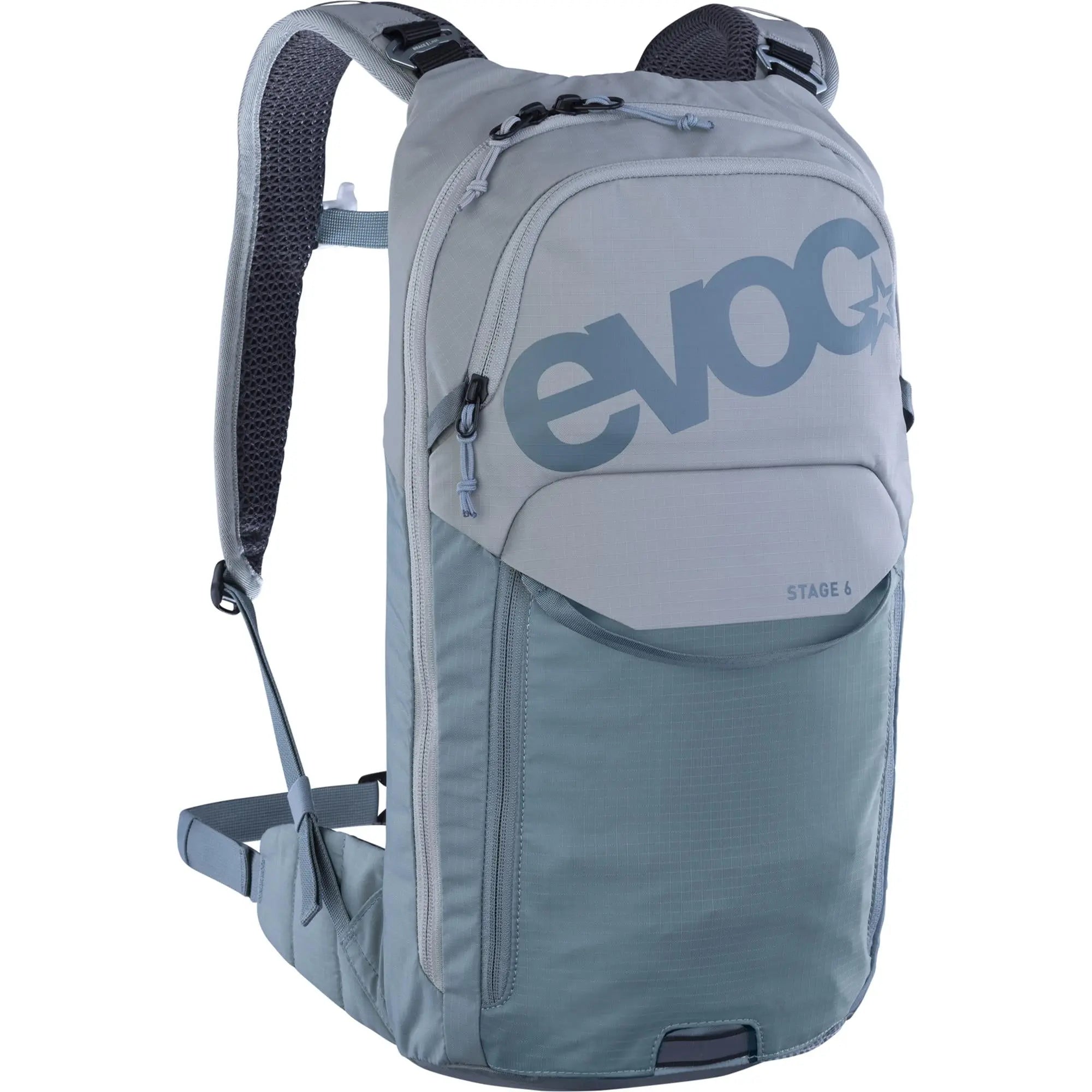 Evoc Stage 6 L Performance Backpack Stone / Steel - FREE UK Shipping, FREE 365 Day Returns | Moto Central