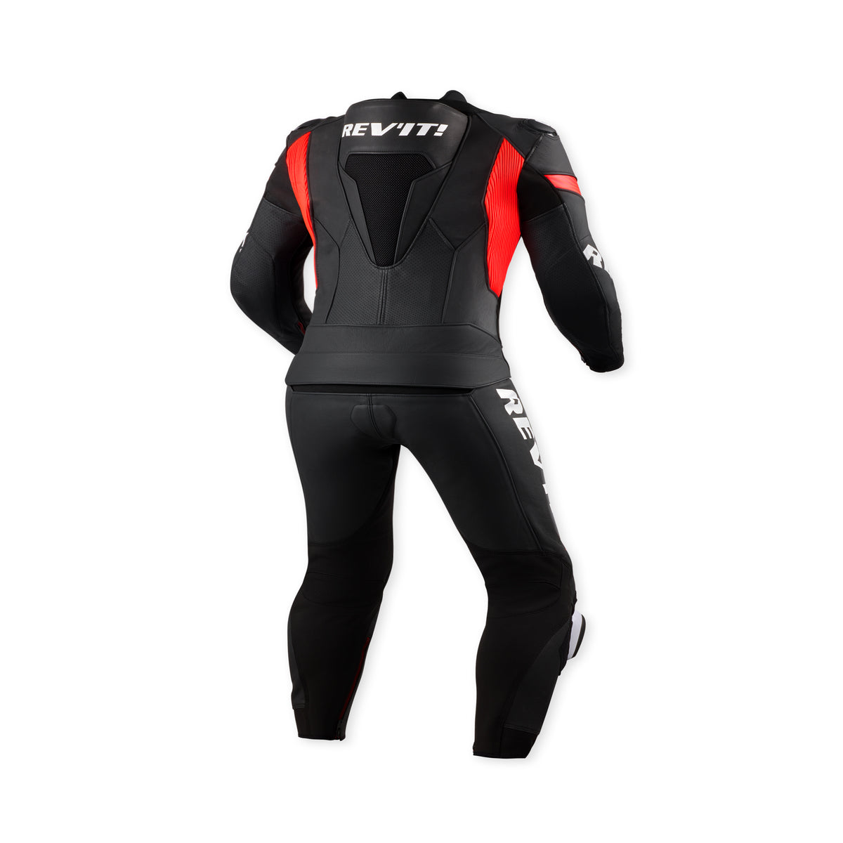 Revit Argon 3 Combi Two Piece Leather Suit Black / Neon Red FREE UK Delivery, FREE 365 Day Returns | Moto Central