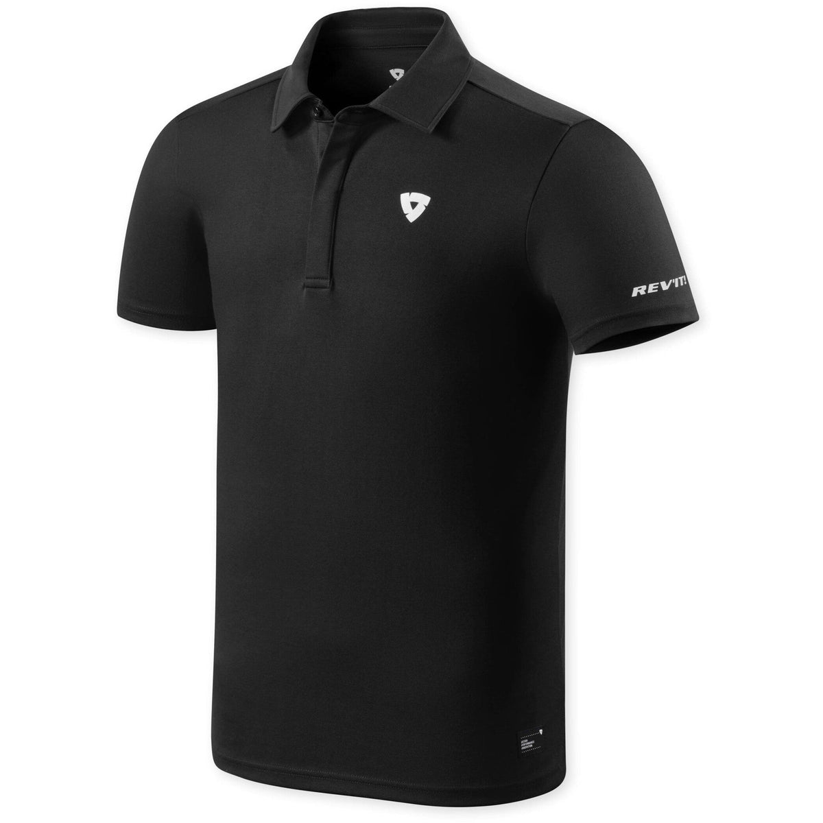 Revit Dax Polo T-Shirt Black front view