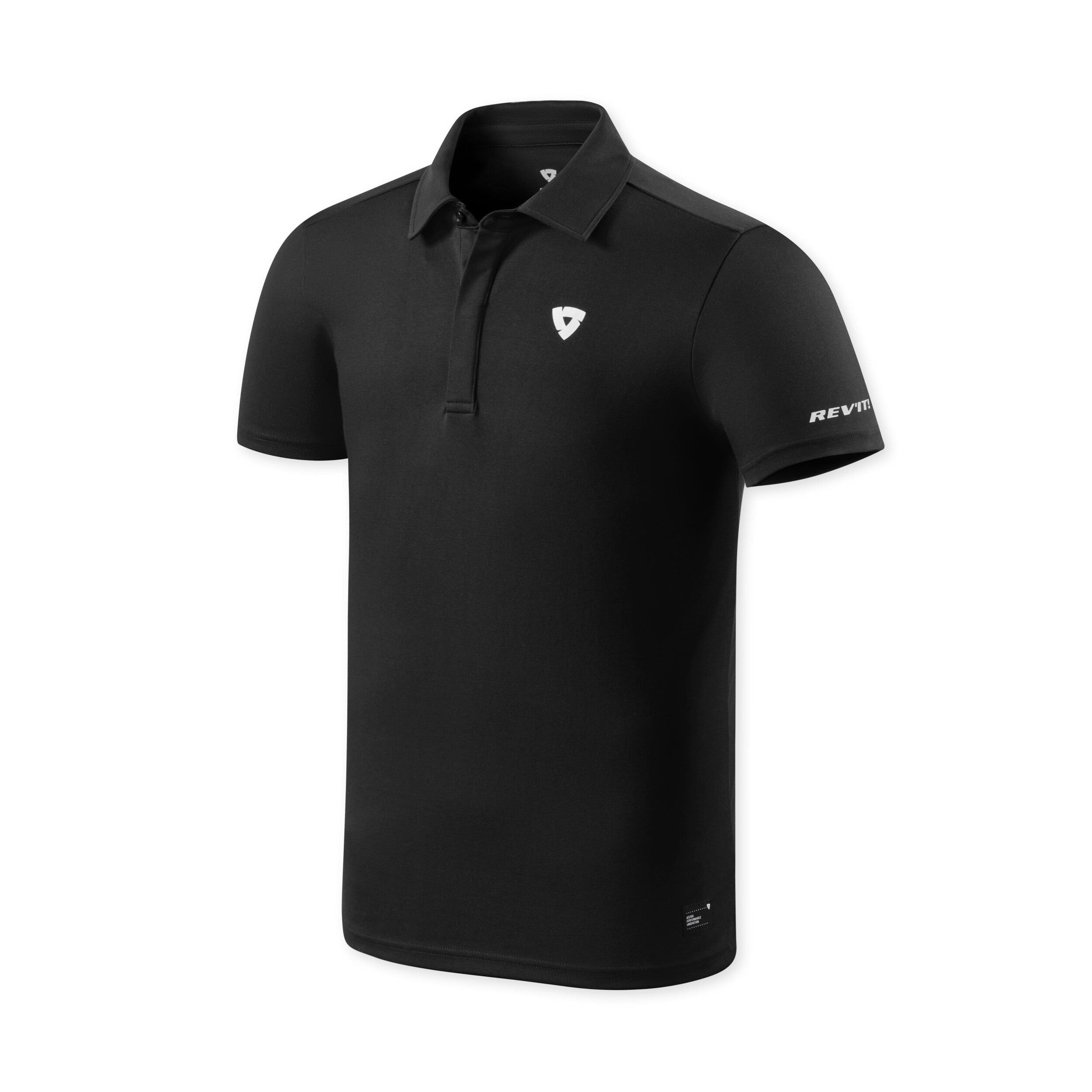 Revit Dax Polo T-Shirt Black front view