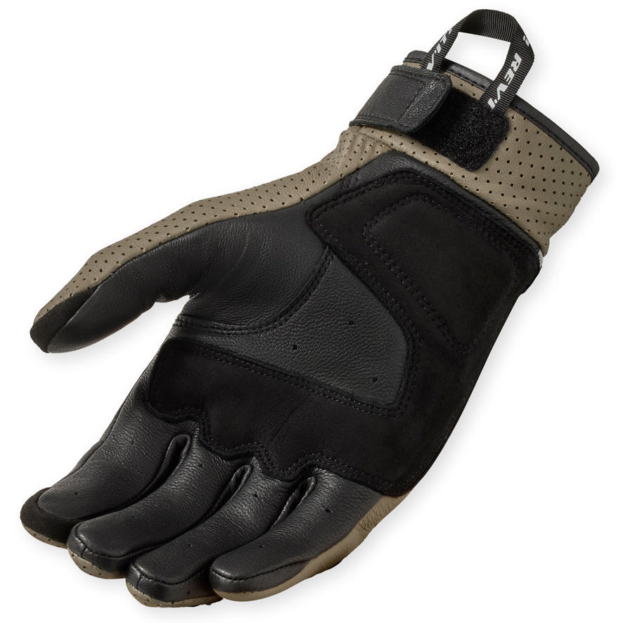 Revit Lewisville Leather Gloves Sand / Black – single glove view
