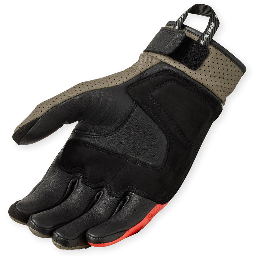 Revit Lewisville Leather Gloves Sand / Red – single glove view