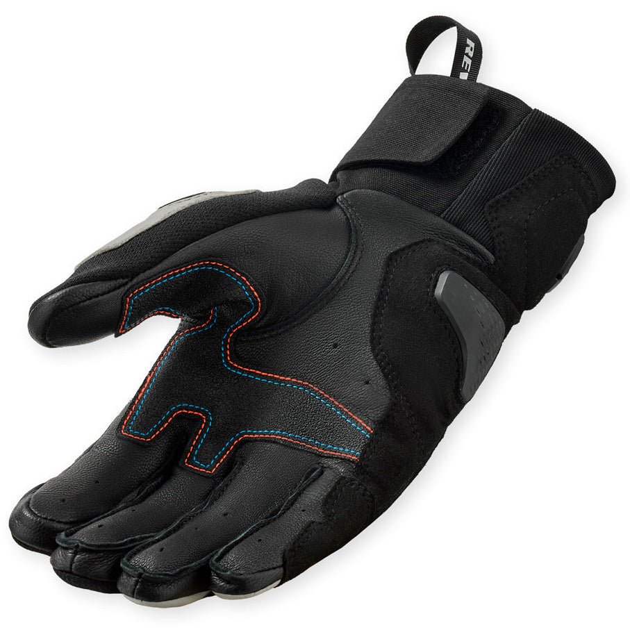 Revit Combustion Leather / Textile Gloves Black / Light Grey – single glove view