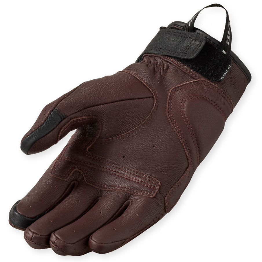 Revit New Heights Ladies Leather Gloves Aubergine – single glove view